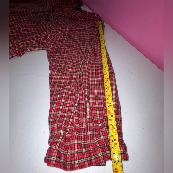 Red Plaid Denim Blouse - Picture 6 of 9